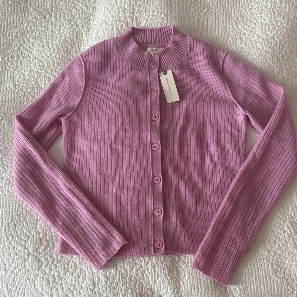 NWT Anthropologie Pilcro Ribbed 100% Cashmere Cardigan Sweater
